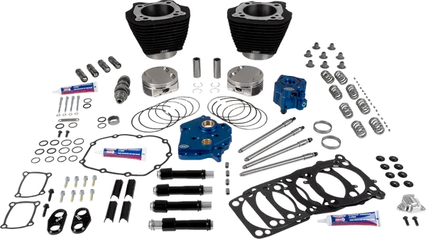 Harley-Davidson FXBR 1923 Softail Breakout 117 [2026] - 129" Power Package Motorleistungs-Kit – Oberfläche: Schwarz, Nicht hervorgehobene Kühlrippen – Merkmal: Schwarze Stößelstangenrohre – Bild 2