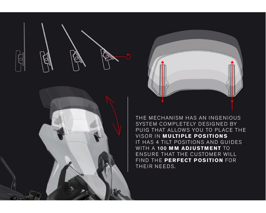 KTM 890 SMT [2025] – Spoiler Screen 2.0 Clip-on – Gennemsigtig