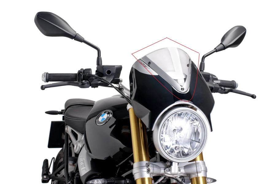 BMW R NINET URBAN S [2024] – RetroVision forrudevisir – gennemsigtig
