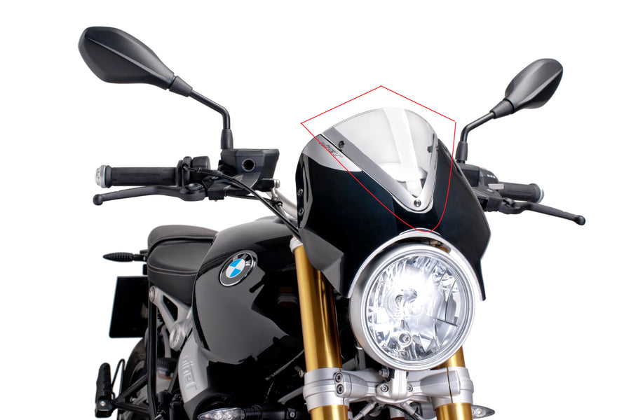 BMW R NINET URBAN S [2024] – RetroVision forrudevisir – gennemsigtig
