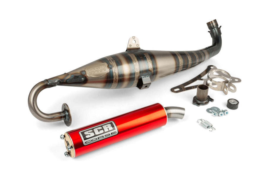 Aprilia SR Netscaper 50 2T LC - Auspuff Handmade 70 rot