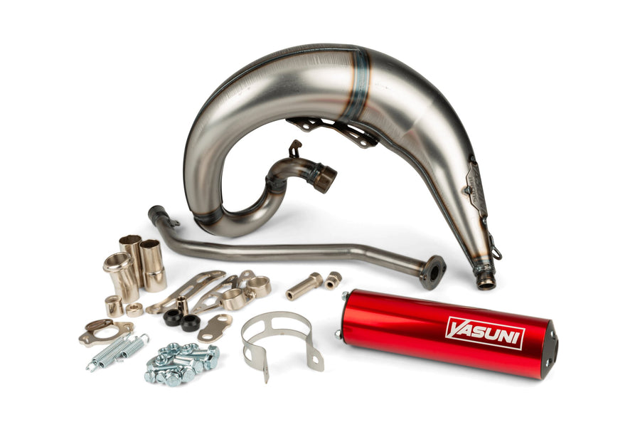 Beta RR SM 50 2T - Auspuff Cross ML Rot Links