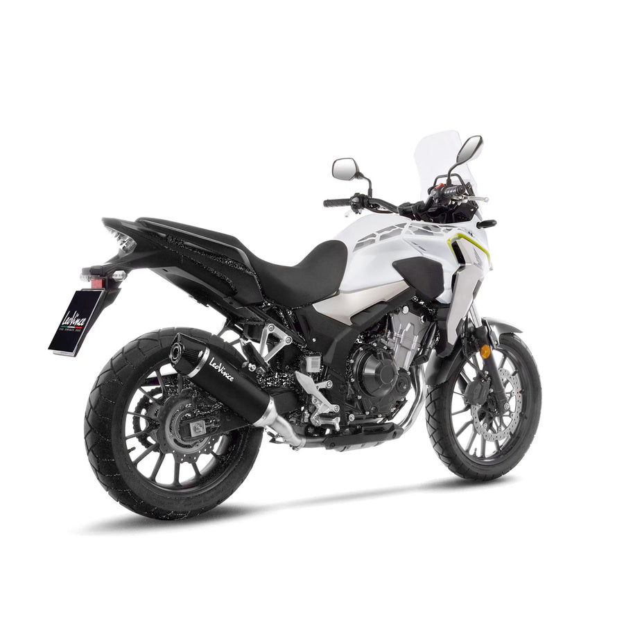 honda cb 500 [LEOVINCE] – Nero bagpotte - rustfrit stål