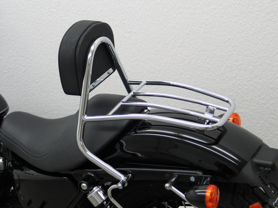 Harley Davidson Sportser Evo 883/1200 (brugerdefineret [2004-2020] - Driver Sissy Bar med puder og bagageholder