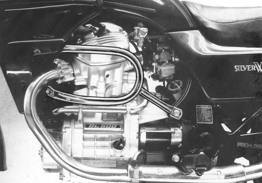 Honda CX 500/650 (også E + C) + GL 500/650 med kølerdæksel i aluminium - beskyttelsesstang