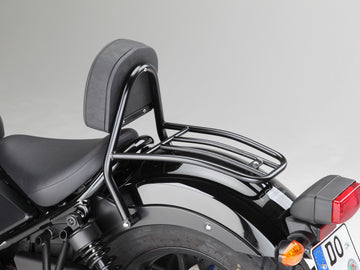 Honda CMX 500 Rebel (PC56A) 2017- [2017] - Driver Sissy Bar med puder og bagageholder, sort