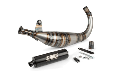 Beta RR Enduro 50 2T - Udstødning S Race 85-100 Low-Mount Sort