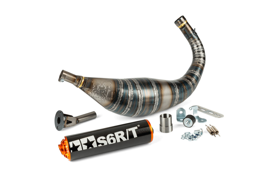 Fantic XM 50 2T - Auspuff R/T 80–90 Schwarz / Orange