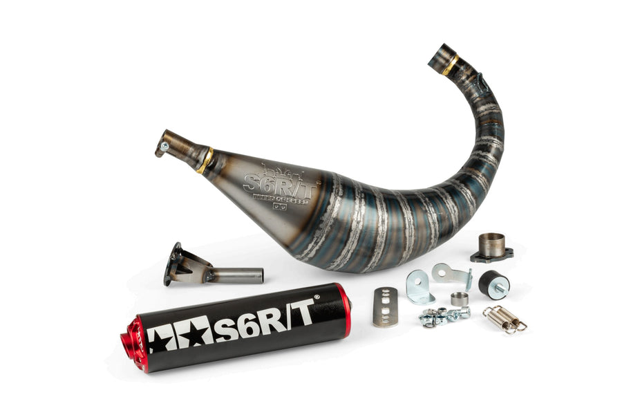 Derbi Senda X-Race SM '05 - '10 50 2T D50B0 - Auspuff R/T 70-80 Schwarzrot