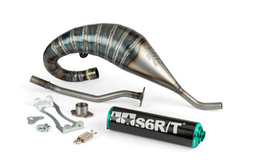 Aprilia RX Factory 50 2T - Udstødning R/T Høj Sort Turkis