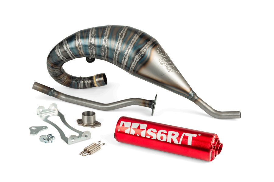 Aprilia SX 50 2T - Auspuff 70-80 Hochmontage Rot
