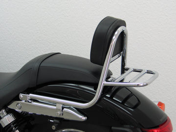 Honda Shadow VT 750 C Black Spirit [2010-2011] - Sissy Bar lavet af rør med puder og bagageholder