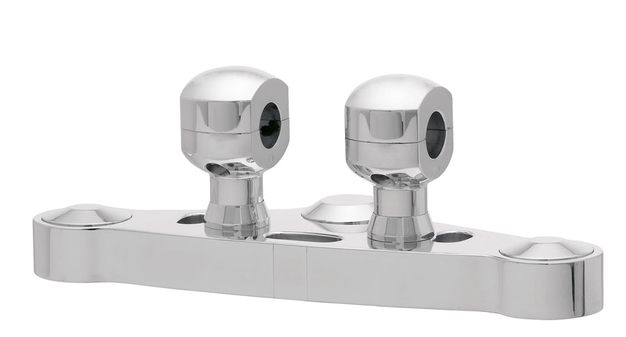 Aluminium stigning for styret med 25 aluminiumstiger for styret med 25,4 mm (1 ′) Ø, 50 mm høj, poleret. Med 1/2 ″ UNC -tråd.