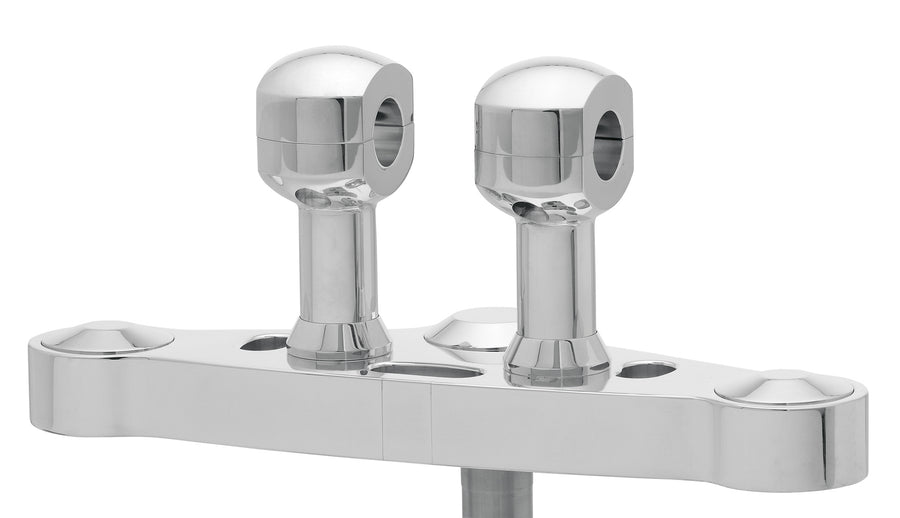 Aluminiumsriser for styret med 31-aluminium stigning for styret med 31,75 mm (1 1/4 ′) Ø, 75 mm høj, poleret. Med 1/2 ″ UNC -tråd.