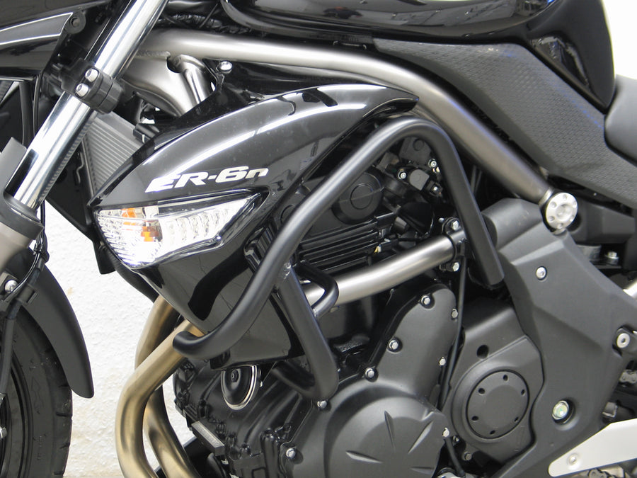 Kawasaki er 6 N/F [2009-2011] - Motorbeskyttelsesbjælke, stabil, sort
