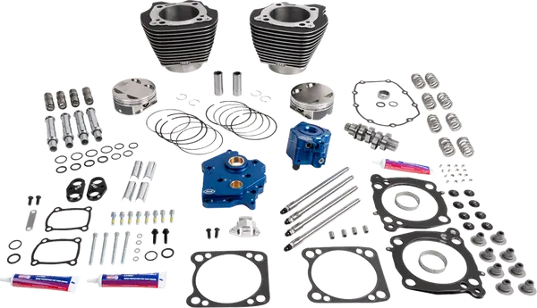 Harley-Davidson FLHFB 1868 Electra Glide Highway King 114 [2023] - 132" Power Package Motorleistungs-Kit – Oberfläche: Schwarz, Hervorgehobene Lamellen – Bild 2