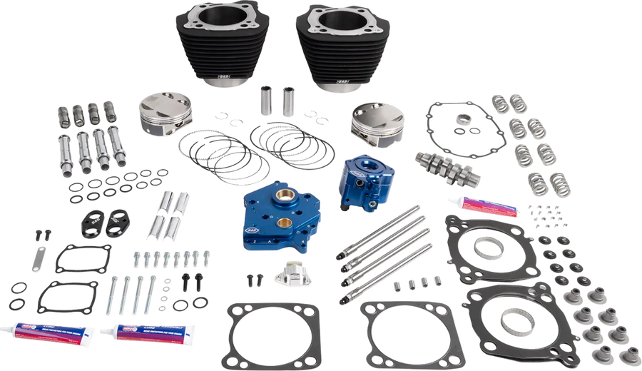 Harley-Davidson FLFBS 1923 Softail Fat Boy 117 [2026] - 132" Power Package Motorleistungs-Kit – Oberfläche: Schwarz, Nicht hervorgehobene Kühlrippen – Bild 1
