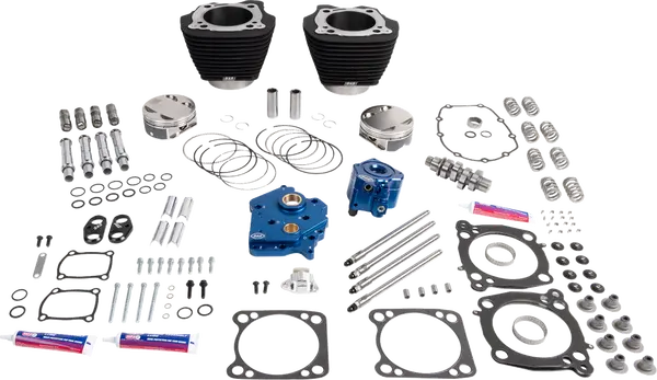 Harley-Davidson FLHCS 1923 Softail Heritage Classic 117 [2026] - 132" Power Package Motorleistungs-Kit – Oberfläche: Schwarz, Nicht hervorgehobene Kühlrippen – Bild 2