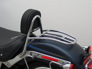 Harley Davidson Softail (Twin Cam 96b) Fat Boy (FLSTF/FLSTFI) 2012-2017 [2012-2017] -Driver Sissy Bar med puder og bagageholder