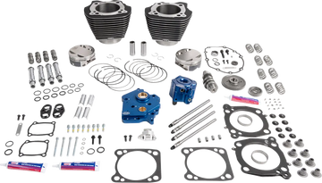 Harley-Davidson FLHCS 1923 Softail Heritage Classic Solo 117 [2026] - 132" Power Package Motorleistungs-Kit – Oberfläche: Schwarz, Hervorgehobene Lamellen – Bild 1