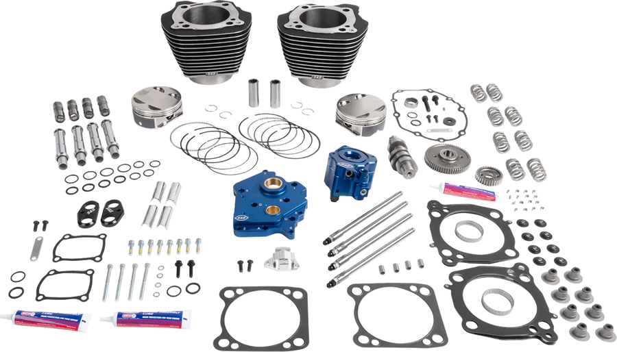 Harley-Davidson FXBB 1923 Softail Street Bob 117 [2026] - 132" Power Package Motorleistungs-Kit – Oberfläche: Schwarz, Hervorgehobene Lamellen – Bild 1