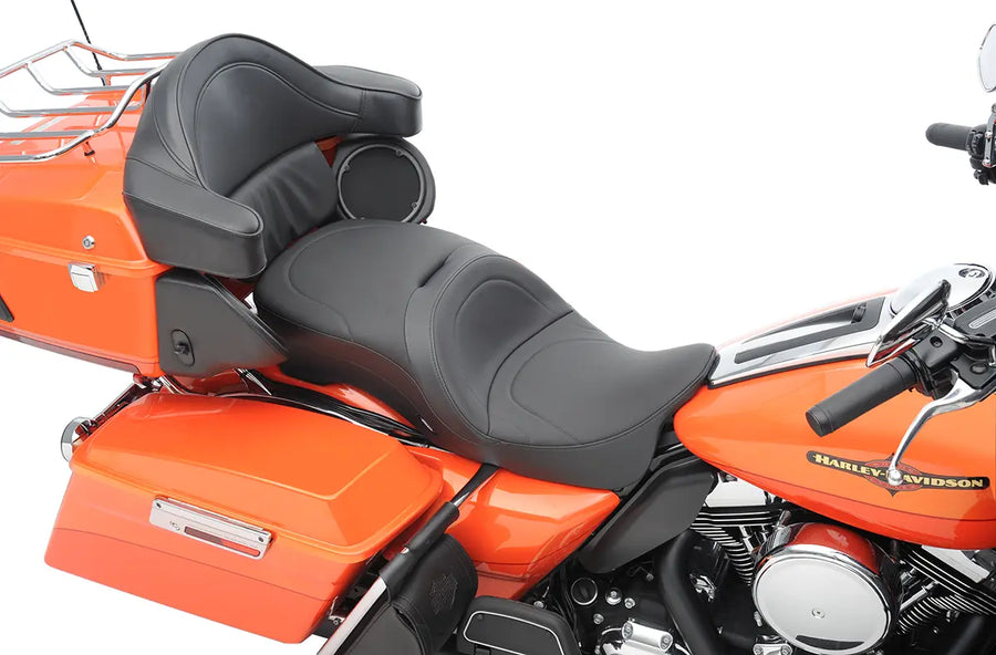 harley davidson touring [DRAG SPECIALTIES] – 2-up lædersæde, ryglæn kompatibel, touring