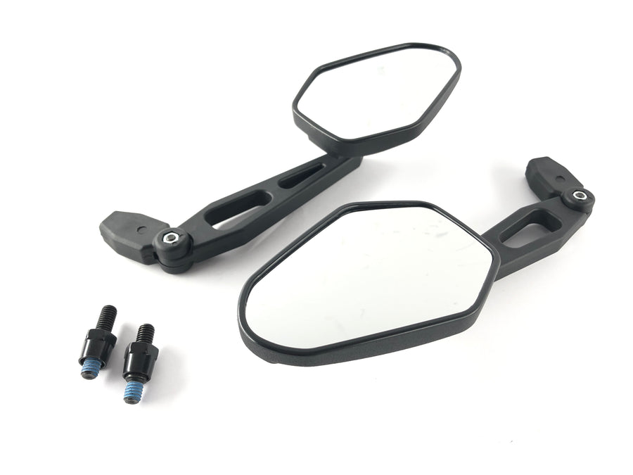Universal Mirror Diego [lagervarer] -abs sort adapter 2x m8-r e-testet