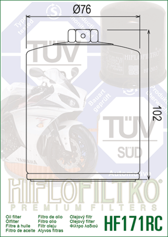Harley -Davidson Low Rider S FXLRST [Hiflofiltro] - Hiflofiltro Performance Oil Filter Chrom