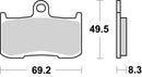 Triumph Tiger 1050 [BREMBO] - Competition Carbon Keramiske bremseklodser - 07KA23RC