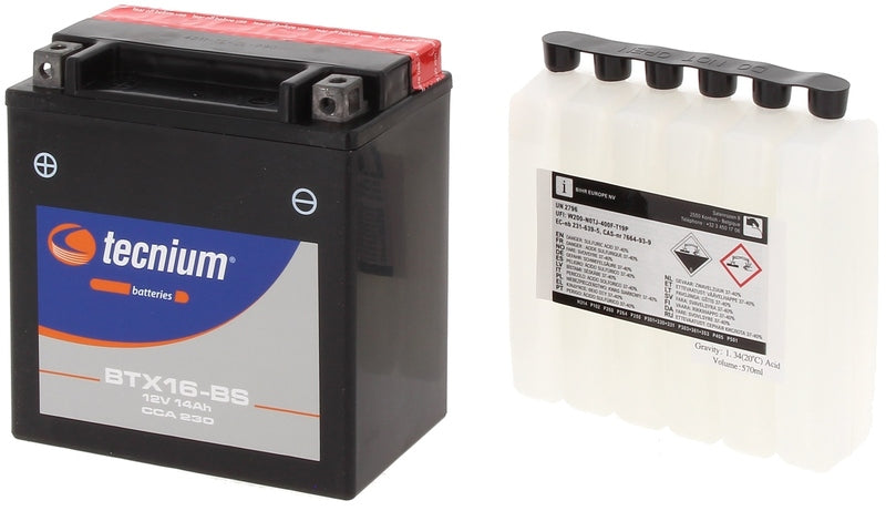 Kawasaki Vn 2000 [TECNIUM] - Vedligeholdelsesfrit batteri med syrepakke - BTX16-BS