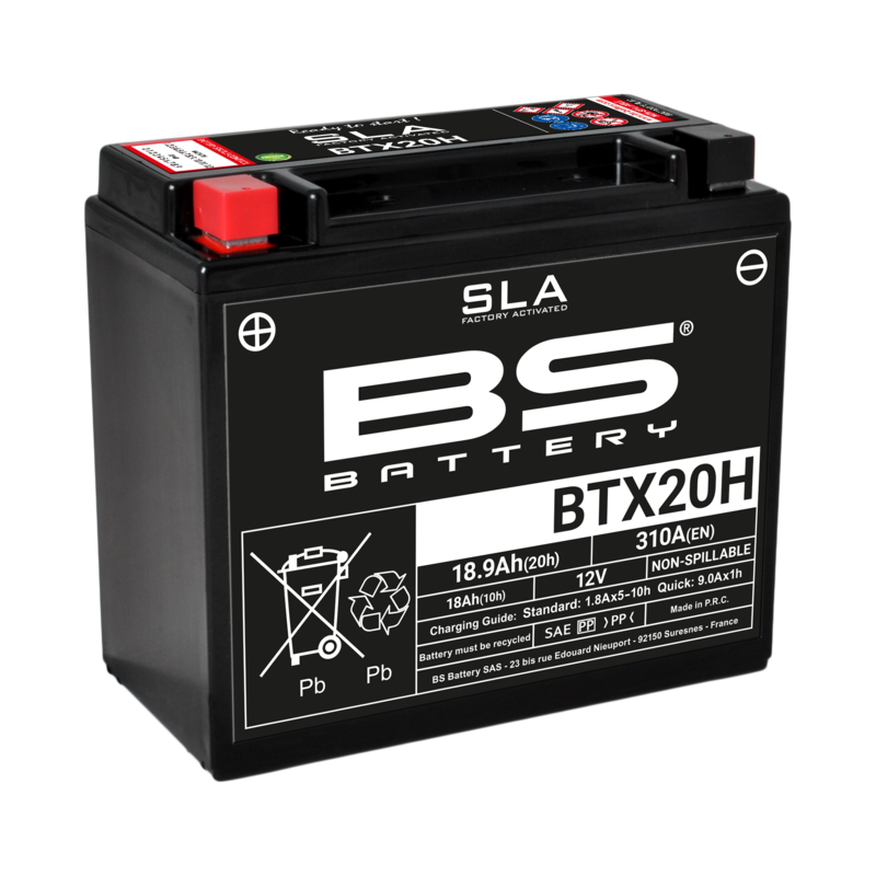 Harley Davidson Flstc [BS BATTERI] - SLA vedligeholdelsesfri batterifabrik aktiveret - BTX20H