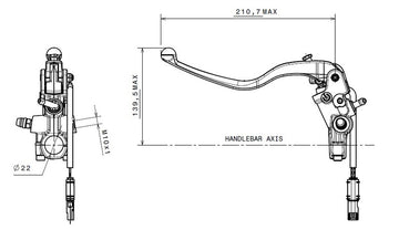 Ducati Multistrada 1200 [BREMBO] - Koblingshovedcylinder Ø15x19mm titanium - 0