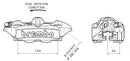 Ducati Diavel 1200 [BREMBO] - M4 forreste venstre bremsekaliber titanium Ø34mm-2