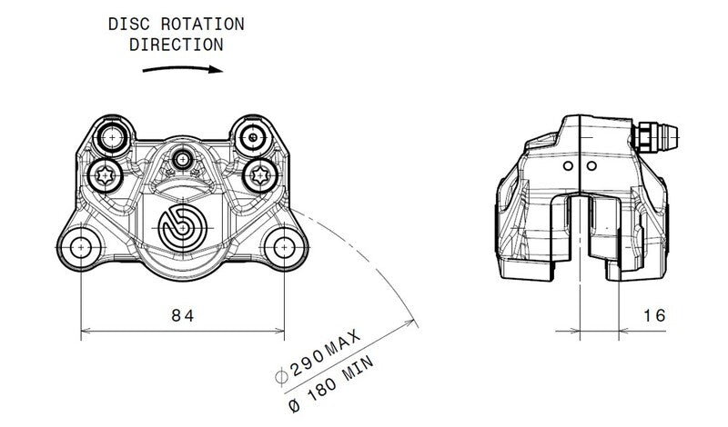 Hyperstrada 821 [BREMBO] - Bagbremsekaliber Ø34mm natur