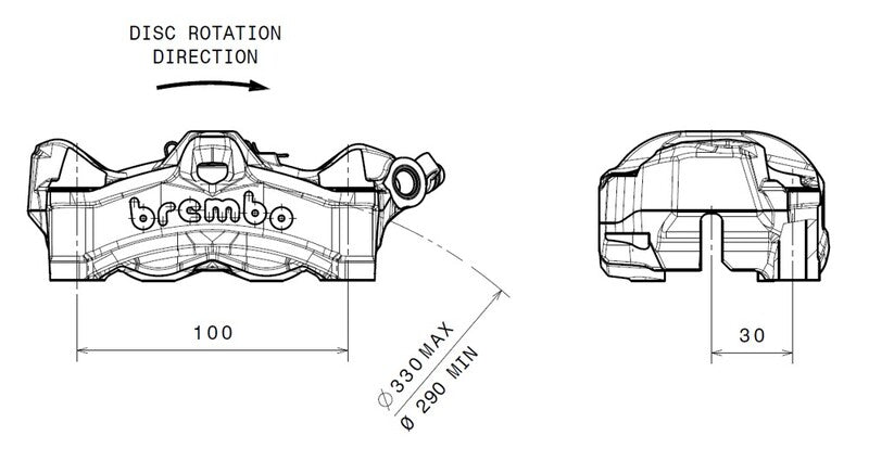 Honda Cb 1000 [BREMBO] - Stylema bremsekaliber foran venstre sort