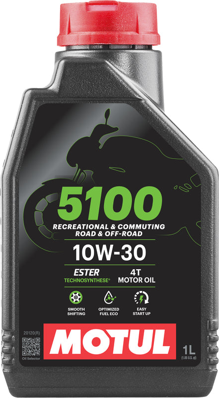 Motorolie 10W30 4t 1 liter til motorcykler [Motul]