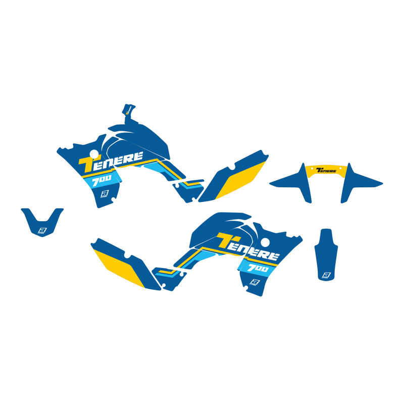 Yamaha Ténéré 700 [BLACKBIRD] - Rally Ride komplet grafiksæt - Yamaha