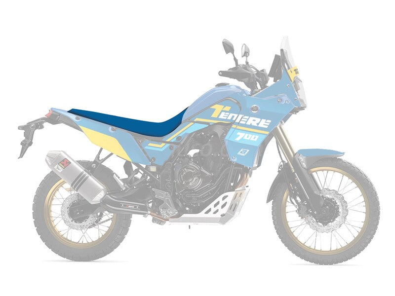 Yamaha Ténéré 700 [BLACKBIRD] - Rally Ride Sædebetræk - Sort/Blå - 2 stk.