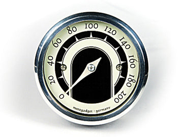 Analogt Tacho Motoscope Tiny Speedster, poleret ring [Motogadget]