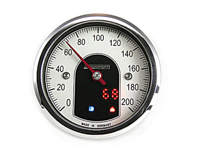 Analogt Tacho Motoscope Tiny, poleret til motorcykler [Motogadget]