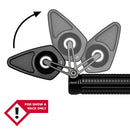 Mo.View Blade Flip Motorcykel Mirror, Diamond, Black [Motogadget]-1