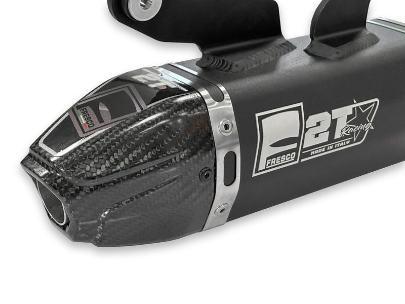 Ktm Sx 250 [FRESCO] - Carby lyddæmper sort aluminium/carbon endedæksel