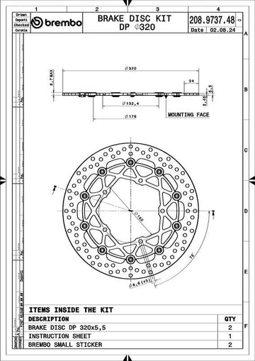 Yamaha Yzf R6 [BREMBO RACING] - OPGRADERING Supersport runde flydende bremseskiver - i par