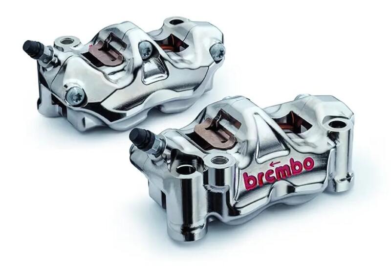 Yamaha Sp [BREMBO RACING] - Par GP4RX - 18 mm bremsekalipre (CNC-bearbejdet - forkromet) (med klodser)