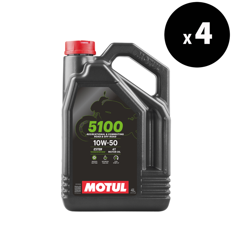 5100 4T 10W50 Motorolie 4L - 4 Pack [Motul]