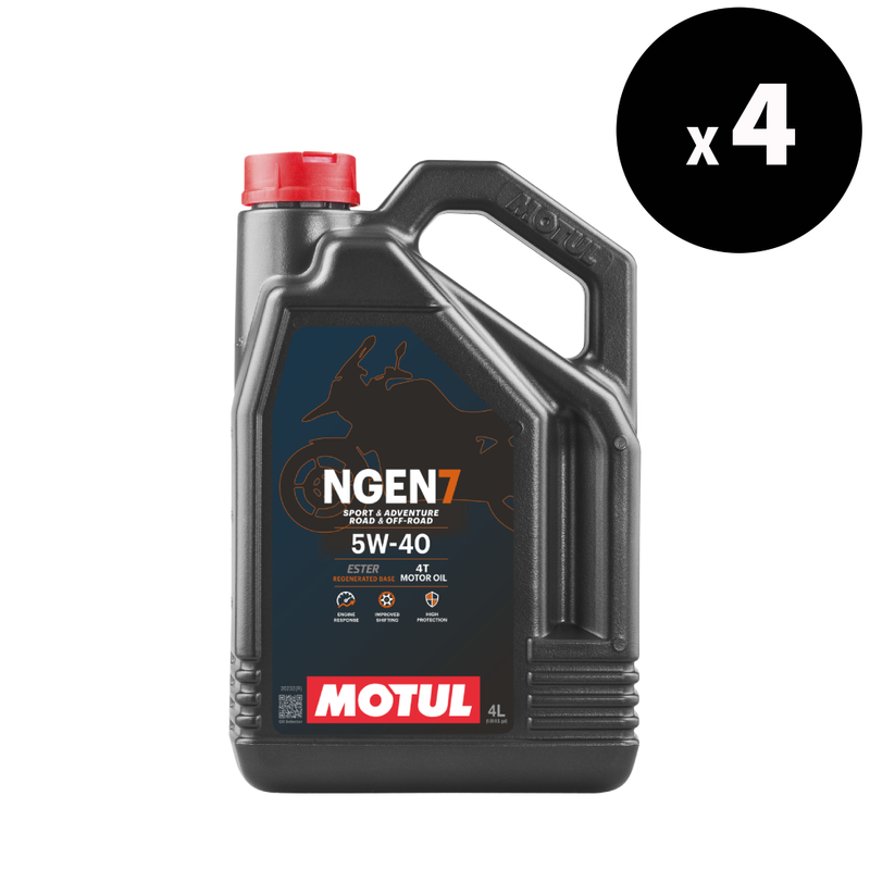 NGEN 7 4T Motorolie 5W -40, 4L - 4ER PACK [MOTUL]