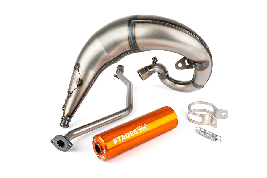 Rieju MRT Pro SM 50 2T - Auspuff Streetrace High Mount CNC Orange