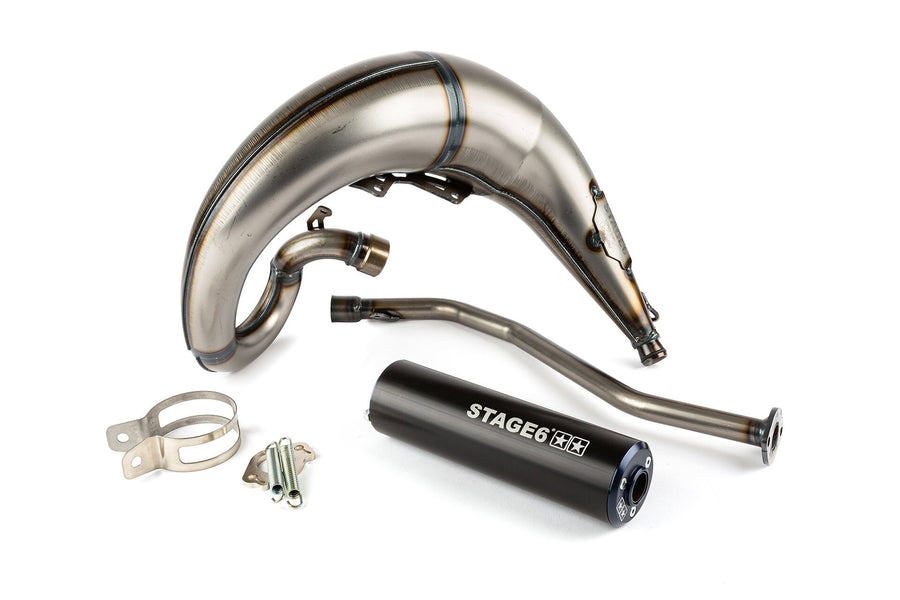 Beta RR Enduro 50 2T - Auspuff Streetrace High Mount links blau schwarz