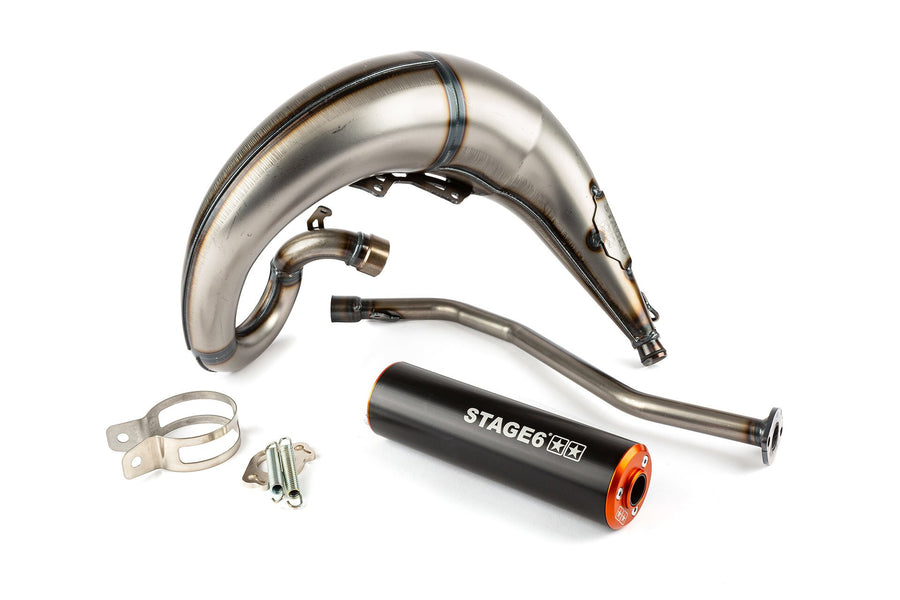 Beta RR Enduro 50 2T - Auspuff Streetrace High Mount links orange schwarz