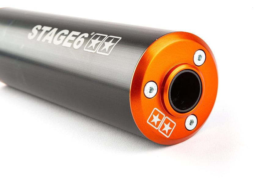 Beta RR SM 50 2T - Auspuff Streetrace High Mount links orange schwarz